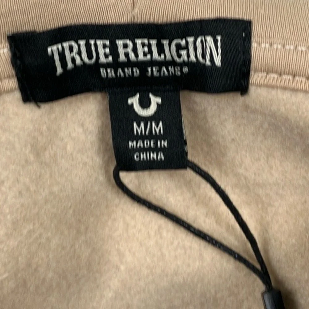 True Religion Zip Hoodie Buddha Logo Seal Sweatshirt NWT